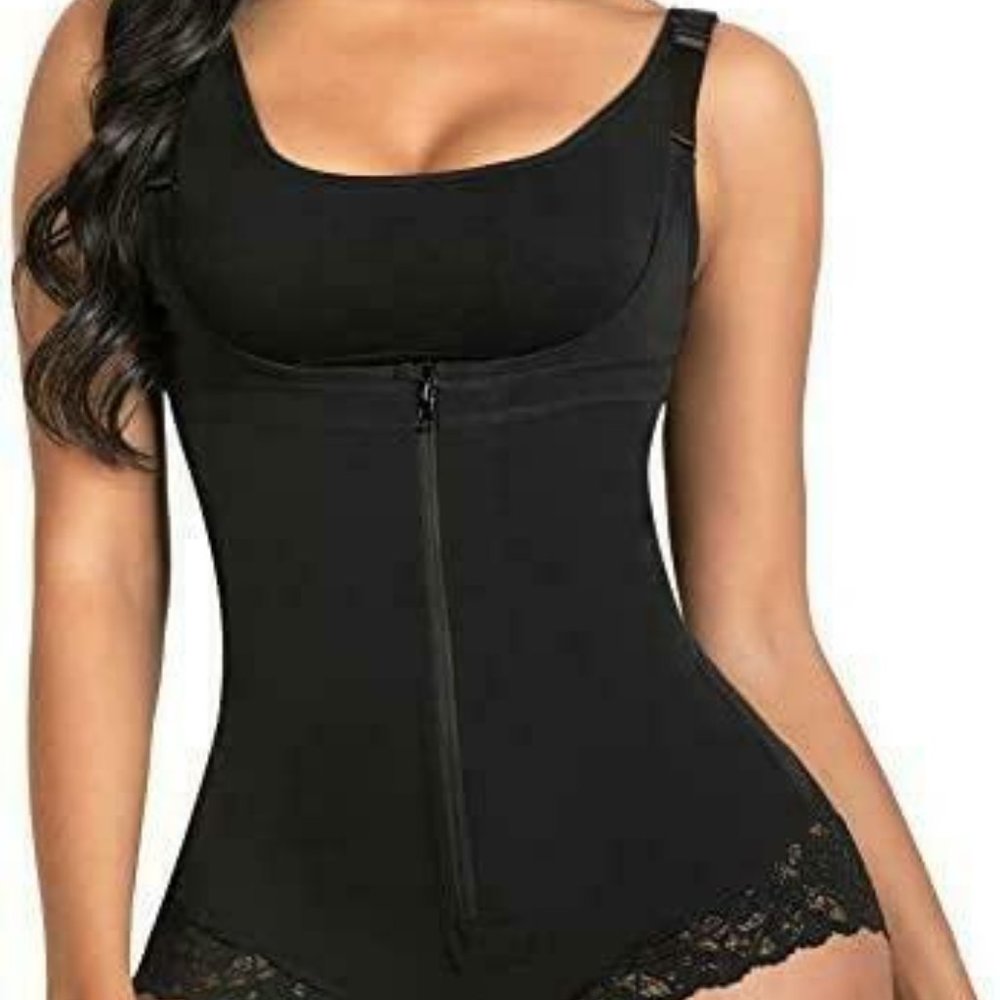SHAPERX Women Body Shaper Lace Zipper NWT